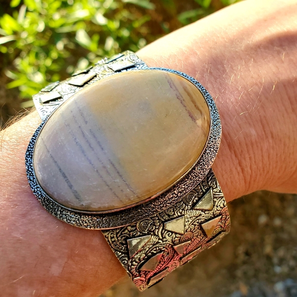 New Mookaite 925 Silver Cuff Bracelet. - Picture 6 of 16